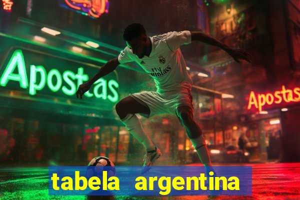 tabela argentina torneo betano